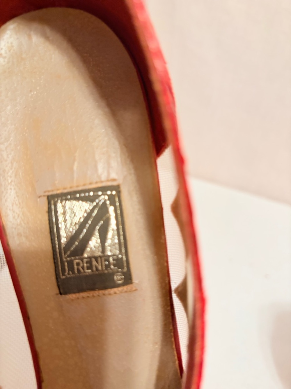 Multicolor Patchwork Pointed Toe Flats with Red Trim - Picture 9 of 9